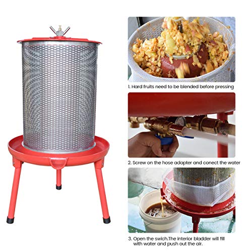 Hydraulic Fruit Wine Press ElectricityFree/Waterpowered Cider Wine