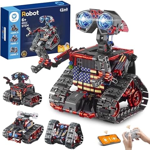 Sillbird Technic 4in1 Remote App-Controlled Robot Building Kit, Educational STEM Toys Coding Robotic Programmable Stunt Racer Christmas Creative Gifts for Boys Girls Ages 6+, New 2024 (560 Pieces) Cover