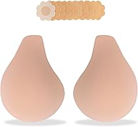 Bontierie 2026 Seamless Nipple Covers with Added Lift - Ultra-Thin Reusable Push-Up Sticky Pasties for Invisible Breast Support