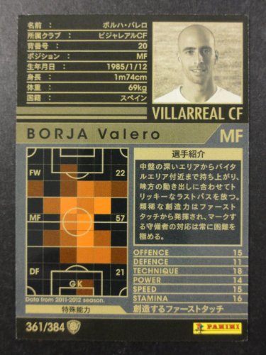 Amazon.co.jp: WCCF 11-12白黒カード 361 ボルハ・バレロ : おもちゃ