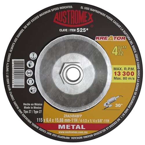 Austromex -525 ROUGH METAL DISC T-27A 4-1 / 2x1 / 4x5 / 8 