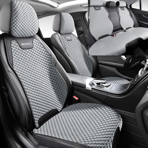 適合BMW MINI ミニクーパー F54 F60 R60 シートカバー 通気性 カーシートカバー シート プロテクター おしゃれ 前席と後席 5人乗り 灰