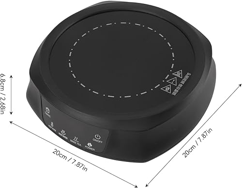 Miniatura 6 de Mini estufa eléctrica de 800 W, protección contra cortes de energía Placa eléctrica portátil de 800 W para hacer té (negro)