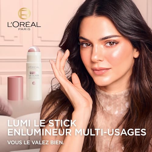 'Oréal Paris Highlighter Stick Enlumineur Usages Tous Type de Peau Formule Légère et Agréable Lumi Glass Teinte : 610 Pearl Eclat 5 g - vue 2