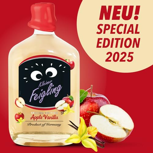 Kleiner Feigling Apple Vanilla – limitierte Special Edition – 0,5 L feinster Vodka 15% vol. mit fruchtigem Apfel und Vanille-Geschmack als Winter Edition