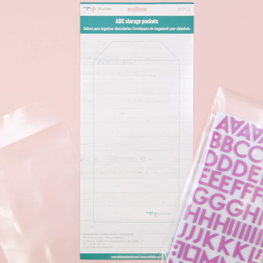 25 Buste Trasparenti Per Scrapbooking Craftelier - 32,5x33 Cm, Plastica Resistente Con Chiusura A Patta