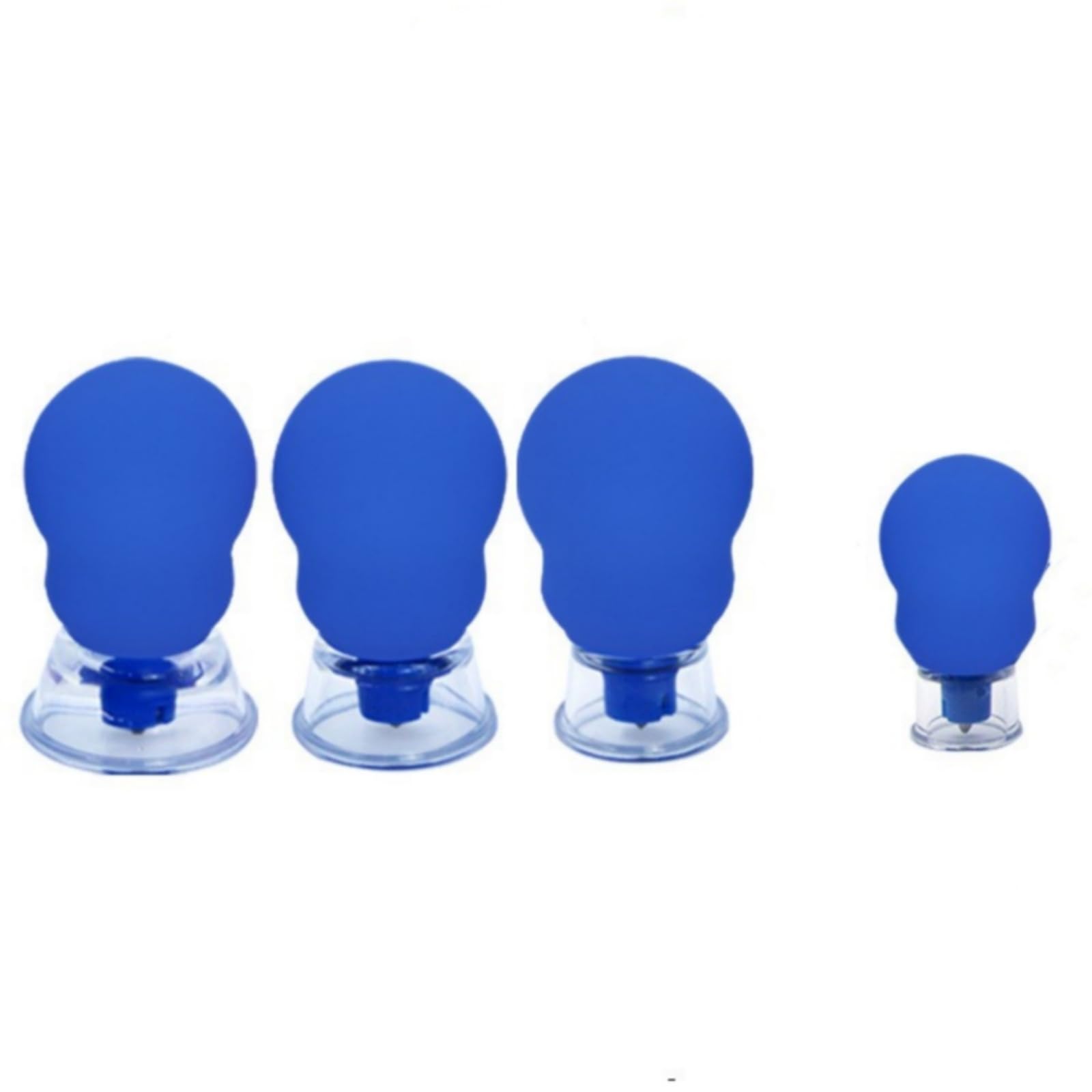 4-Piece Set, Five Element Needle Magnetic Cupping Device, Facial Cupping Device, Gua Sha and Vacuum Walking Cupping, Unclogging Meridians, Facial Massager, Lifting Facial Firming, Anti-Wrinkle. Blue
