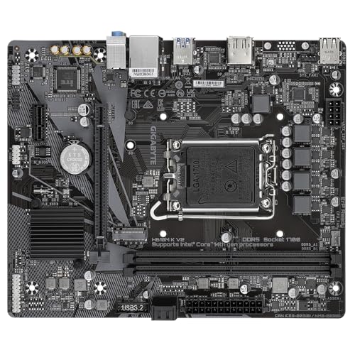GIGABYTE H610M K V2 Scheda madre - CPU Intel Core 14ª generazione, fino a 5600 MHz DDR5, 1xPCIe 3.0 M.2, LAN 1GbE, USB 3.2 Gen 1 - Scheda madre - Immagine 3