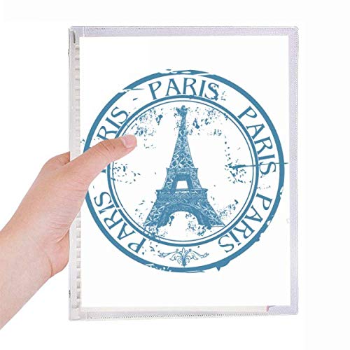 Cahier spirale Tour Eiffel rechargeable A5 en kraft avec couverture rigide