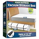 Meersburg Vacuum Mattress Bag for Memory Foam and Latex - Sealed for Easy Movement, Transport and Storage (Twin/Twin-XL)