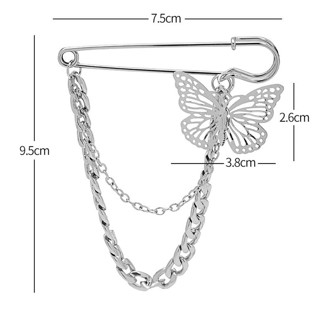 Revers-Kettennadel für Damen, Herren, Jacke, Jeans, Revers-Brosche für Damen, Reversnadel