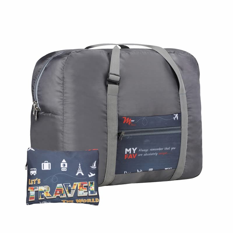 MY FAV Ultimate Foldable Travel Bag: Waterproof, Lightweight Duffel with Adjustable Buckles, Smooth Zipper, and 6-Month Warranty – Ideal for Travelling and Sports MY FAV Ultimate Foldable Travel Bag: Waterproof, Lightweight Duffel with Adjustable Buckles, Smooth Zipper, and 6-Month Warranty – Ideal for Travelling and Sports