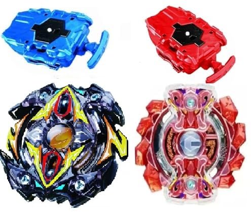 Image of Bestie toys Battle Top Metal Fusion Clash of Speed Top with 2 Blades&2 String Launchers (B59 + B-67 Randoom Booster)