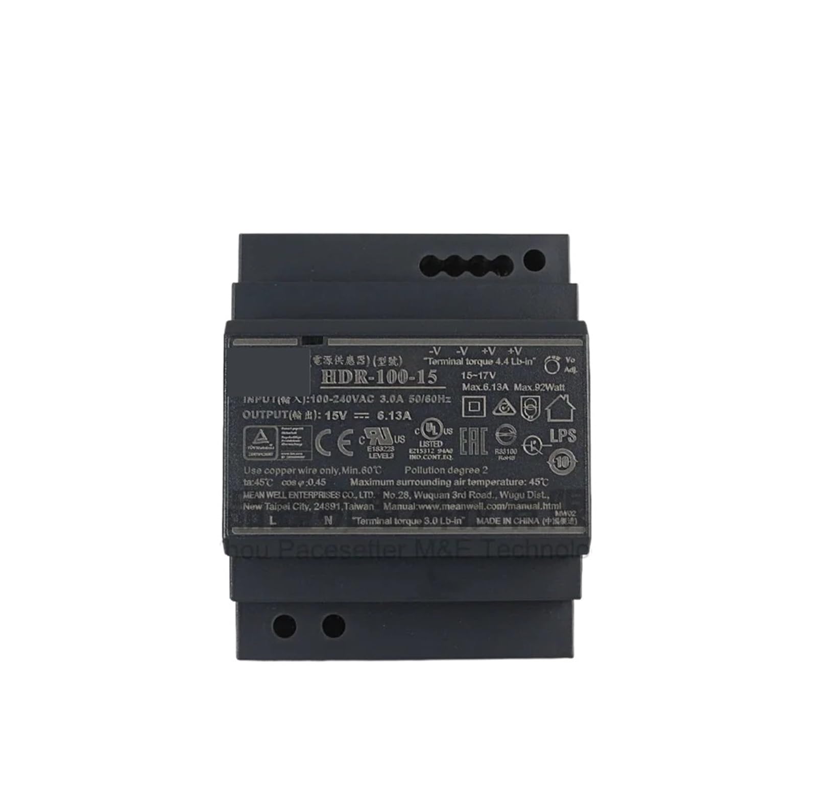 BRODEFUP HDR-100-12 HDR-100-15 HDR-100-24 HDR-100-48 12V/15V/24V/48V-N 100W DC switching power supply(HDR-100-24N)