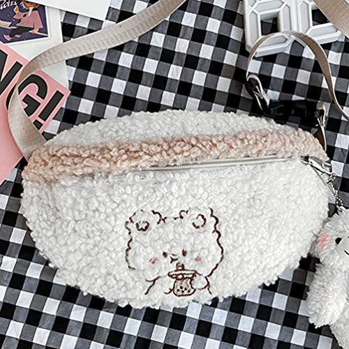Pochete para meninas SOIMISS com pingente de urso para adultos e crianças, bolsa de pelúcia fofa par