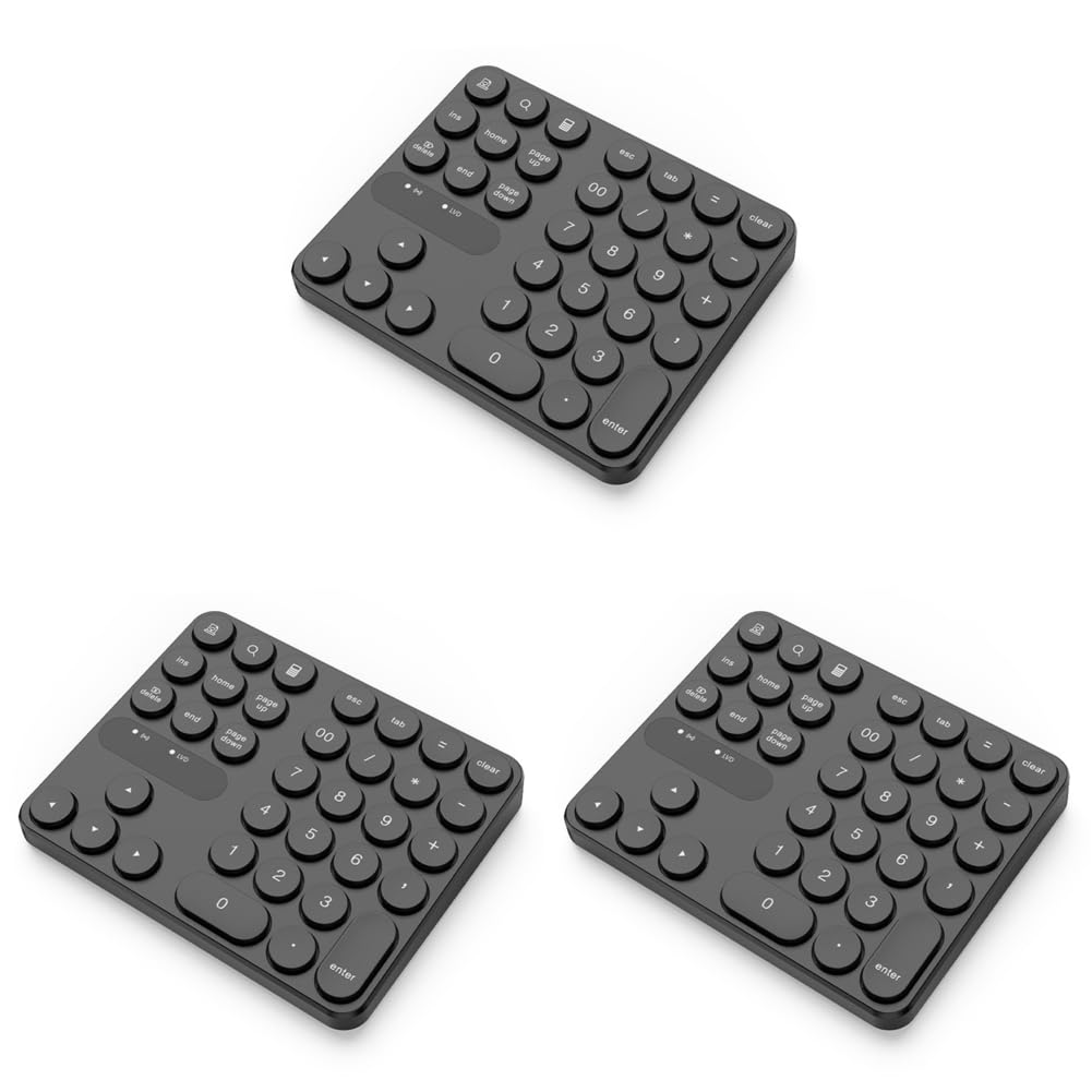 Mini Teclado numérico inalámbrico 35 Teclas USB-A USB-C para teclados de PC de Escritorio de computadora portátil