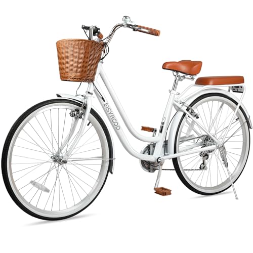 EISYROOD 26 Inch Beach Cruiser Bike for Women, Hybrid