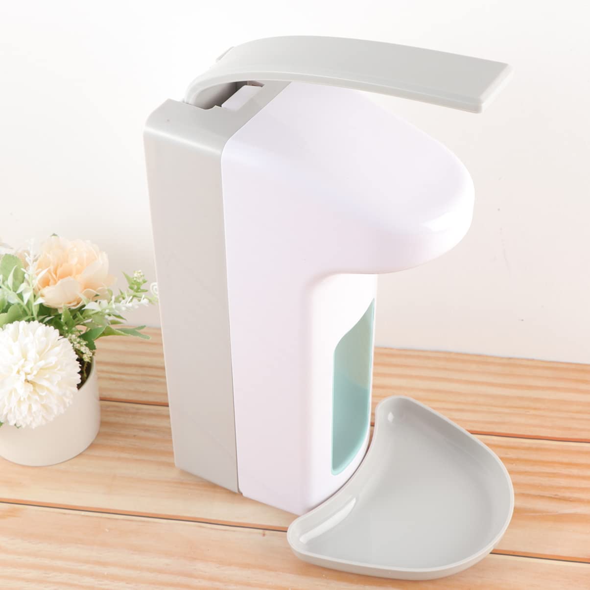 Alipis 1pezzi Dosatore di Sapone da Parete Capacità Liquida Dispenser Manuale Contenitore Sospeso in Acciaio Inox Abs per Uso Bagno Cucina Ufficio Hotel Scuola Ospedale Ristorante