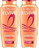 L'Oréal Paris Elvive Shampoo Riparatore, Per Capelli Lunghi e Lisci, Capelli Rigenerati e Lunghezze Senza Doppie Punte, Arricchito con Keratina e Olio di Ricino, Dream Length, 700 ml (Confezione da 2) immagine