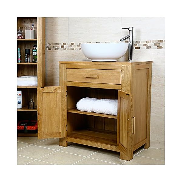Free Standing Solid Oak Vanity Unit with Choice of Basin. - Image 4