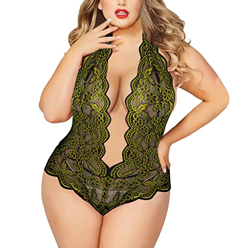 Lingerie Sexy Grande Taille col en V Taille Haute Dentelle Florale Soutien-Gorge croisé et Culotte Ensemble 2 pièces sans Armatures Ensemble Salle De Bain