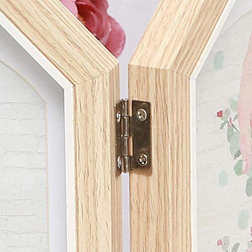 Photo Frame 3 Faltbildrahmen, 4x6 klappbare faltete dreifache Fotorahmen mit Glasabdeckung, Steht vertikal auf dem… – Bild 7