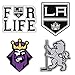 Los Angeles City King Sport Hockey Logo Die-Cut Sticker Decalcomania Adesivo Decal Label - Set of 4 Pieces - Longer Side 13 cm