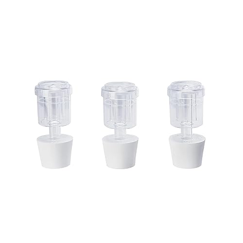 North Mountain Supply Esclusas de aire de 2 piezas con tapones de goma # 6.5 para fermentación, esclusas para elaboración de vino, cerveza y