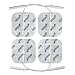 4 electrodos conexión de clavija 2mm (5x5cm). Almohadillas para electroestimuladores TENS EMS
