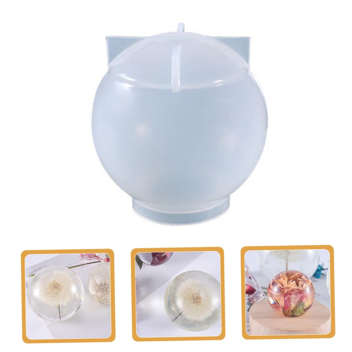 SHINEOFI 5pezzi Stampo Silicone Per Resina Epossidica Sfera Per Creazioni Artigianali e Decorazioni Da Facile Da Usare Resistente e Riutilizzabile