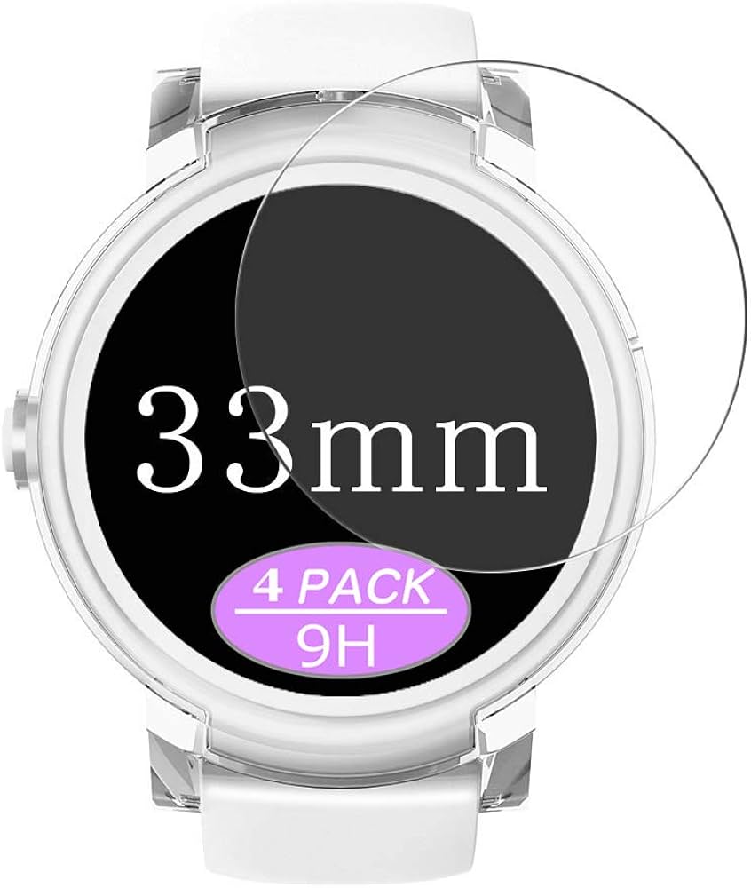 直径 33mm 円【時計用9Hガラスフィルム】 Amazon | 4枚 VacFun 直径 33mm 33 ミリ ミリメートル mm 腕時計 円型
