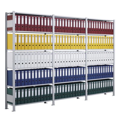 Schulte – Estantería con bisagra Botones, campo de cultivo, 5 suelos en color gris, 70 kg/balda, Alto 750 x 300 x 1800 mm