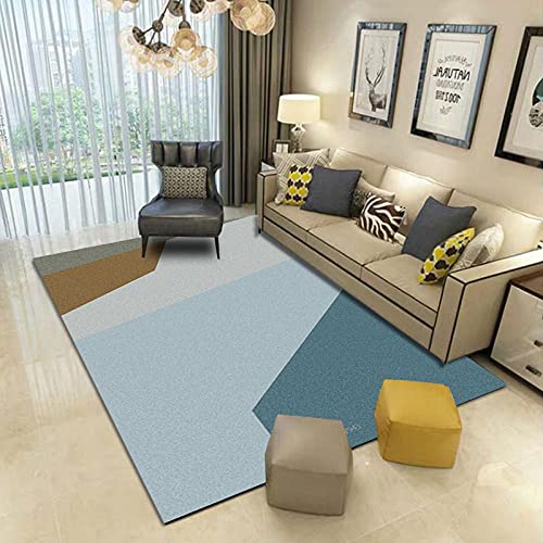 Babyteppich, Läufer, Fußmatte, weicher Kurzflor, extra großer Teppich, hellblau, cyan,...