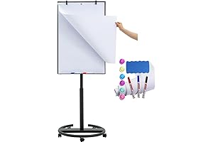Magnetic Mobile Dry Erase Easel Board with Height-Adjustable Stand