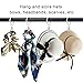 AMZSEVEN 40 Pack Curtain Rings with Clips, Drapery Clips with Rings, Drapes Rings 1.26 in Interior Diameter, Fits up to 1 in Curtain Rod, White