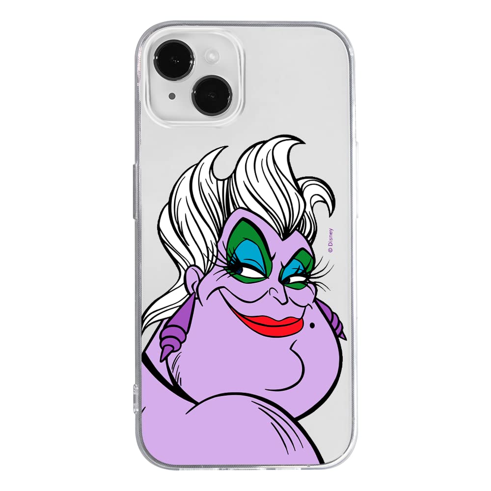 ERT GROUP mobile phone case for Apple Iphone 14 original and officially Licensed Disney pattern Ursula 001 optimally adapted to the shape of the mobile phone, partially transparent