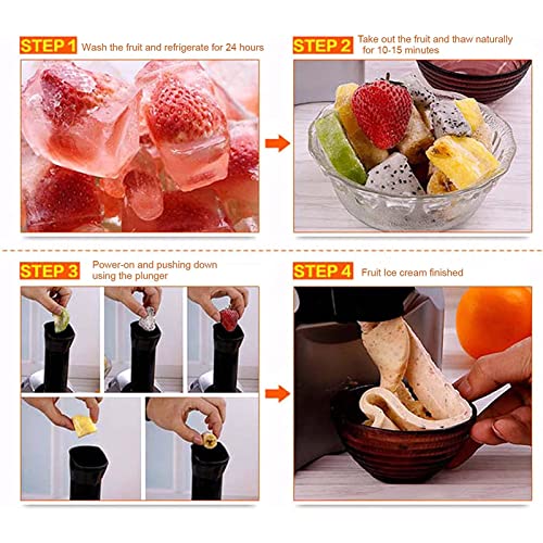 YASAHNG Eismaschine Gefrorene Frucht, DIY Soft Serve Sorbet, Smoothie, Gefrorener Joghurt, BPA-frei, Keine Zusatzstoffe… – Bild 7