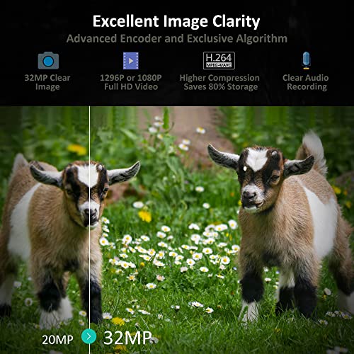 GardePro A3S Wildkamera 32MP 1296P H.264 Video Wildtierkamera mit Klarer 30M No Glow Infrarot, 0.1s Schnelle Trigger… – Bild 5