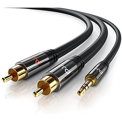 CSL-Computer Primewire - 1m HQ 2x RCA a 3.5 mm Jack Cable da Audio AUX Cover