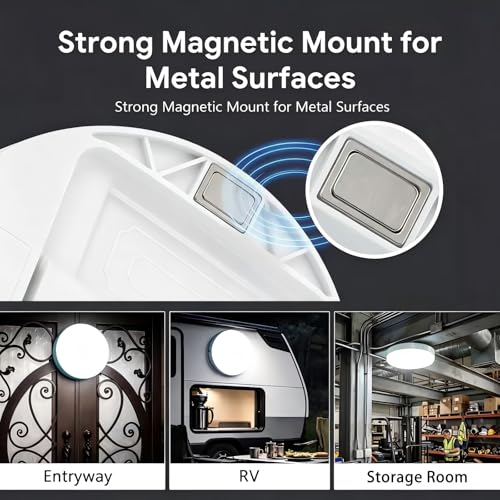 NCBNCB E27 UFO LED Camping Light Bulb,5000LM 30W 195W Equiv 7Inch 8500K White Light,4000mAh USB Rechargeable Tent Lantern Magnet Hook SOS,Portable Emergency Light Camping Garage Power Outage Household - image 7