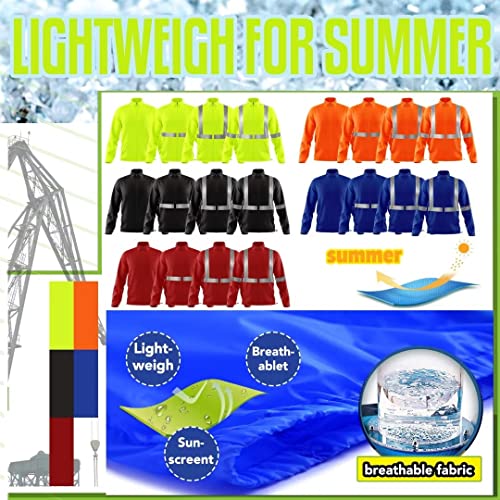 YOWESHOP High Visibility Reflective Safety Jacket Lightweight Breathable Customize Logo Work Uniform2