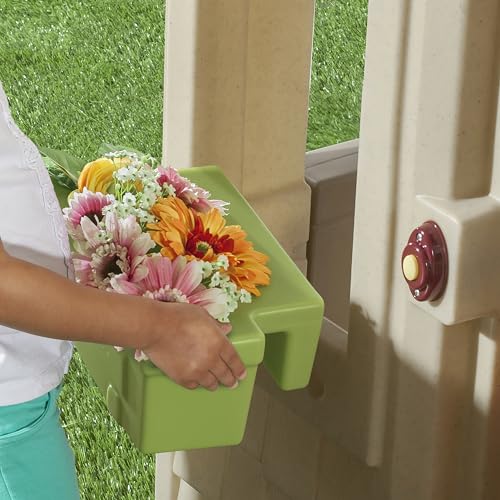 Step2 Charming Cottage Kids Playhouse, Indoor/Outdoor Playset, Interactive Play with Sounds, Made of Durable Plastic, For Toddlers 2+ Years Old