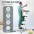 SocTone 4 Step Ladder, Folding Step Stool with Tool Platform, Sturdy& Portable Steel Ladder for Adults, 330LBS Capacity Ladder for Home Kitchen Pantry Office
