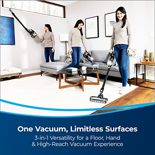 Bissell ICONPet Turbo Vacuum with Powerful Turbo Boost Suction, Tangle Free Brush Roll, & Parking Break, LED Crevice + Dusting Brush Tool, LED Motorized TurboBrush Tool, Plus a Wall Mount