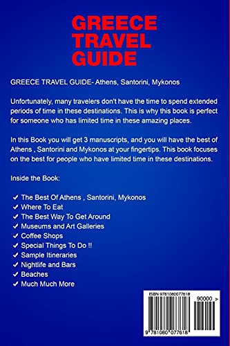 Independently Published Jones, Gary Greece Travel Guide: The Best Of Athens thumb #1