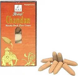 10 incensos Cone/Cascata Indiano - Chandan Sândalo Masala