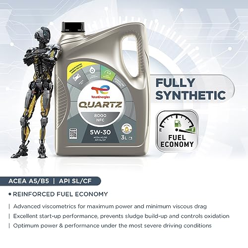 Image of TotalEnergies Quartz 8000 NFC 5W-30 ACEA A5 /B5, API SL /CF Fully Synthetic | Engine Oil for Cars (3L)