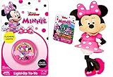 JA-RU Disney Light Up YoYo and Stretchy Minnie Mouse Figure Club House Disney Junior Styles Toys Fidget Toys for Kids Yoyo Beginner String Trick 7812B-6900B