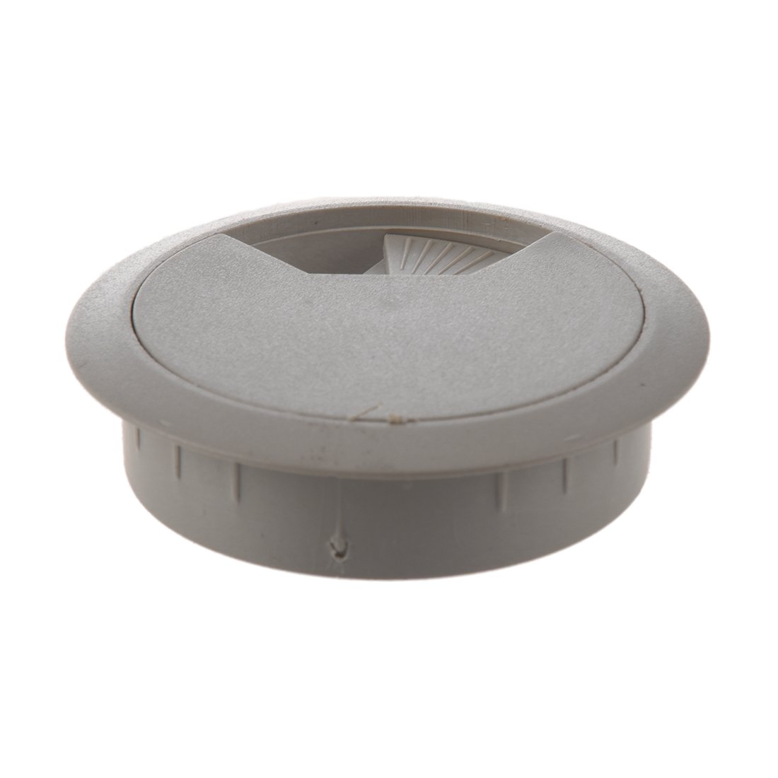 Taozers 2 Pcs Light Gray Round Plastic Desk Grommets Wire Hole Cap