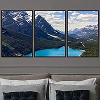 3 Piece Framed Canvas Wall Art Calming Waters Canvas Prints Home Artwork Decoration for Living Room,Bedroom - 16